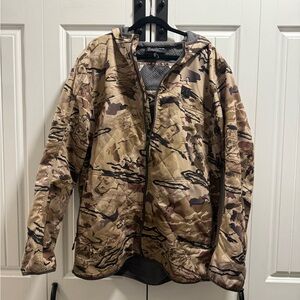 Under Armour Men's Revenant WINDSTOPPER Parka in the UA Barren camo pattern.